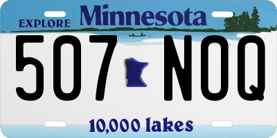 MN license plate 507NOQ