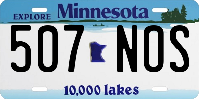 MN license plate 507NOS
