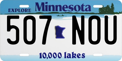 MN license plate 507NOU