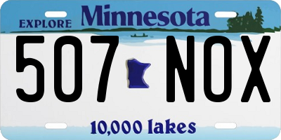 MN license plate 507NOX