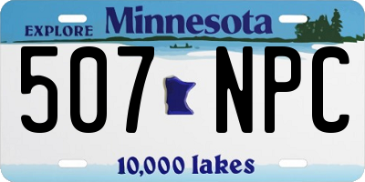 MN license plate 507NPC