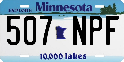MN license plate 507NPF