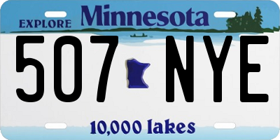 MN license plate 507NYE
