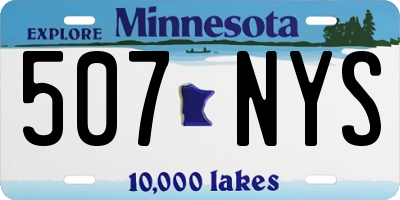 MN license plate 507NYS