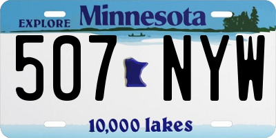 MN license plate 507NYW