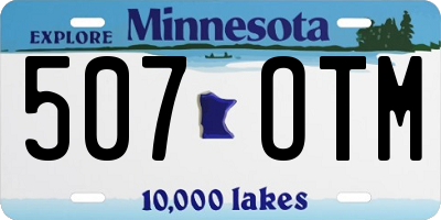 MN license plate 507OTM