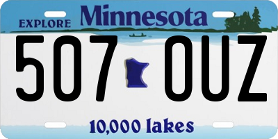 MN license plate 507OUZ
