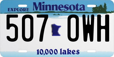 MN license plate 507OWH