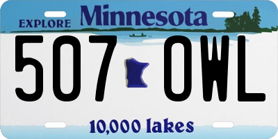 MN license plate 507OWL