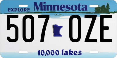 MN license plate 507OZE