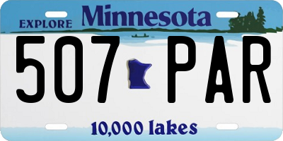 MN license plate 507PAR