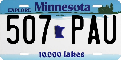 MN license plate 507PAU