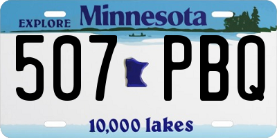 MN license plate 507PBQ