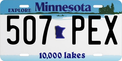 MN license plate 507PEX