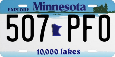 MN license plate 507PFO