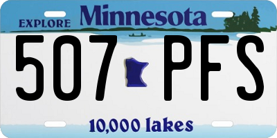 MN license plate 507PFS