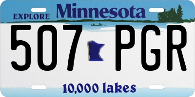 MN license plate 507PGR