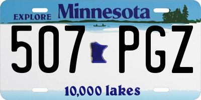 MN license plate 507PGZ