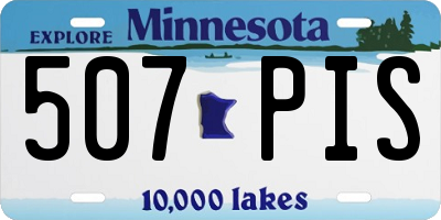 MN license plate 507PIS