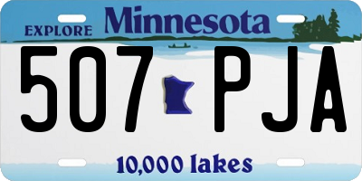 MN license plate 507PJA