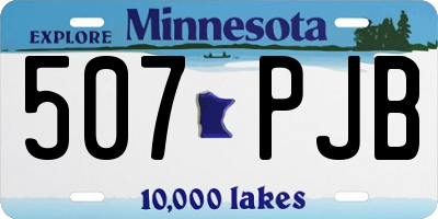 MN license plate 507PJB