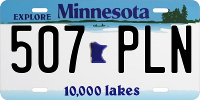 MN license plate 507PLN