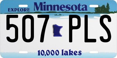 MN license plate 507PLS