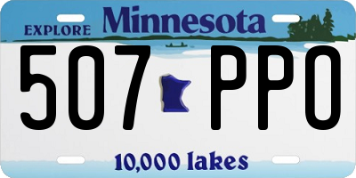 MN license plate 507PPO