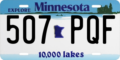 MN license plate 507PQF