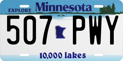 MN license plate 507PWY