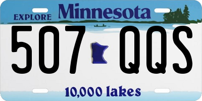 MN license plate 507QQS