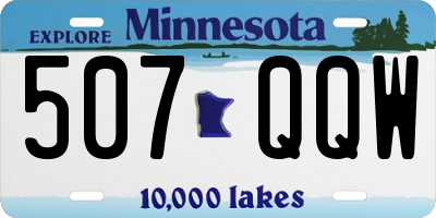 MN license plate 507QQW