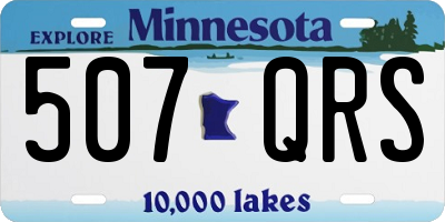 MN license plate 507QRS