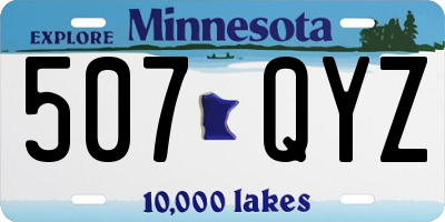 MN license plate 507QYZ