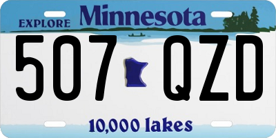 MN license plate 507QZD