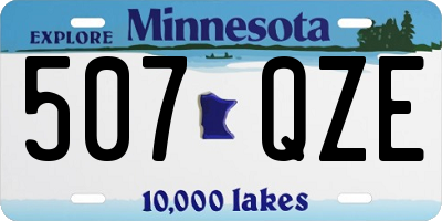 MN license plate 507QZE