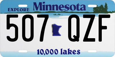 MN license plate 507QZF