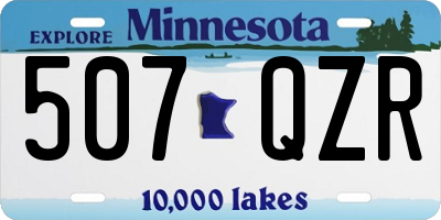 MN license plate 507QZR