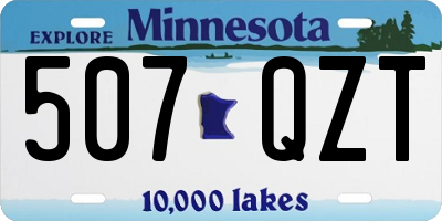 MN license plate 507QZT