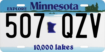 MN license plate 507QZV