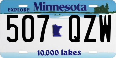 MN license plate 507QZW