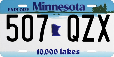 MN license plate 507QZX