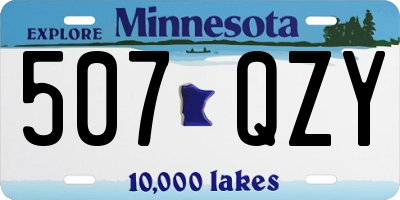 MN license plate 507QZY