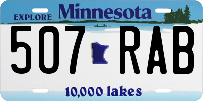 MN license plate 507RAB