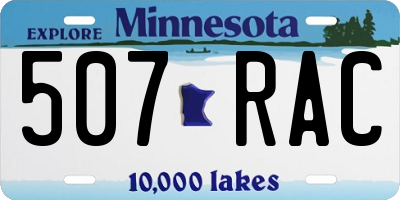 MN license plate 507RAC