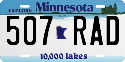 MN license plate 507RAD