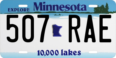 MN license plate 507RAE