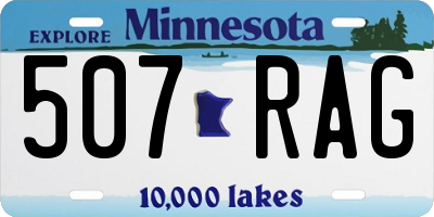 MN license plate 507RAG