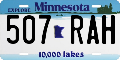 MN license plate 507RAH