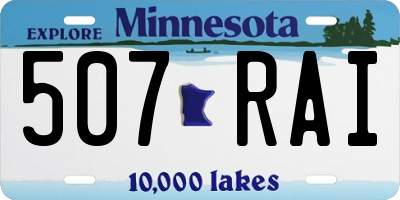 MN license plate 507RAI